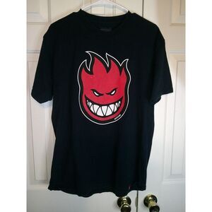 Spitfire Black Tee with Red Graphic
